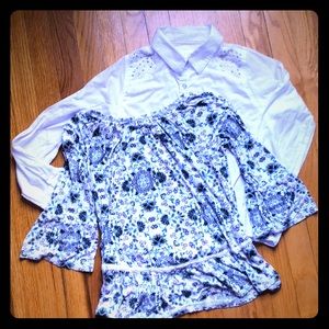 Girls Justice 12 TWO shirt bundle—-beautiful!